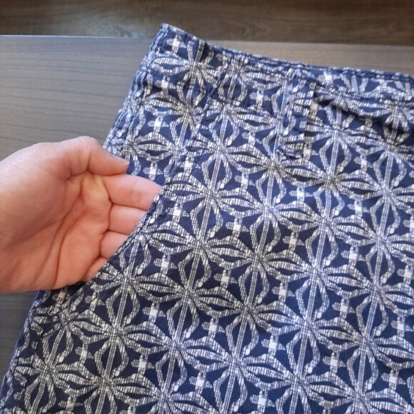 Arizona Jean Company Blue Patterned Men's Flat Front Shorts - Picture 4 of 11